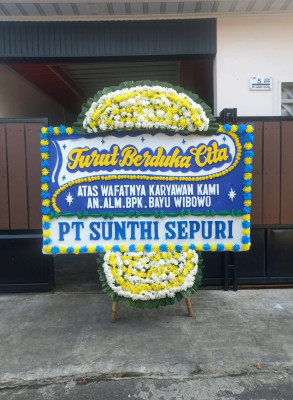 Papan Bunga Duka di Kosambironyok